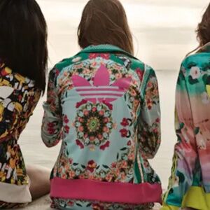 Adidas Brazil  Farm Rio Tropical 2014 Collection Jacket  Roses L Large